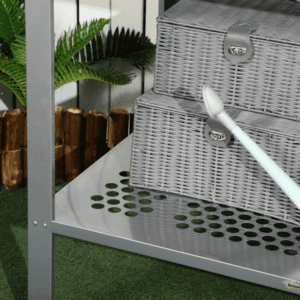 Outsunny 2-Tier Plant Stand Steel Display