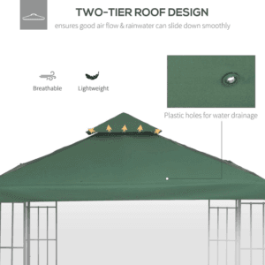 Outsunny 3m 2 Tier Gazebo Top Cover