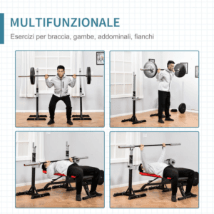 Homcom Squat Rack 2 Pairs Barbell Stand