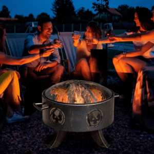 Outsunny Fire Pit w/ Screen Cover