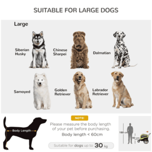 Pawhut 2-in-1 Bike Trailer Dog Stroller