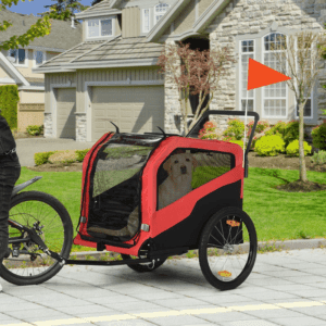 Pawhut Pet Stroller 2-in-1 Bike Trailer
