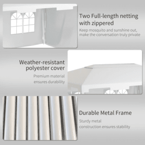 Outsunny 3x4m Gazebo White