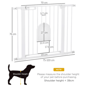 PawHut Pet Safety Gate Pressure Fit