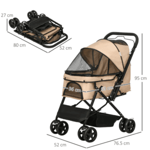 PawHut Dog Stroller Travel Carriage