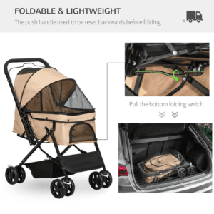 PawHut Dog Stroller Travel Carriage