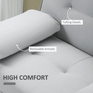Homcom 3 Seater Sofa Bed Scandi Style