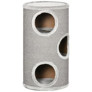 PawHut Cat Barrel Tower Covered w/ Sisal