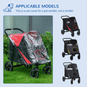 Pawhut Rain Cover for Dog Stroller Buggy