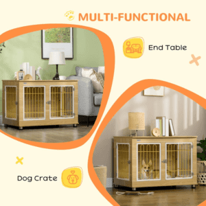PawHut Dog Crate Furniture End Table