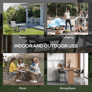 Outsunny Round Side Table w/ Imitation Marble