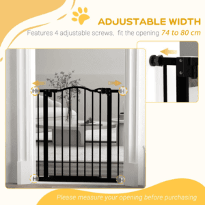 PawHut Pet Safety Gate w/ Auto-Close