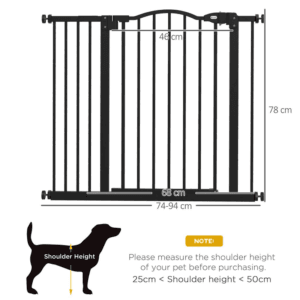 PawHut Pet Safety Barrier w/ Auto-Close