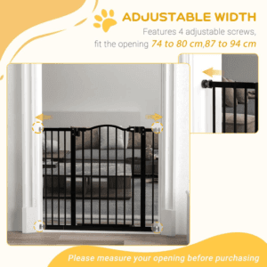 PawHut Pet Safety Barrier w/ Auto-Close