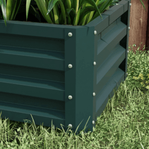 Outsunny Planter Box Steel Set of 2 Green