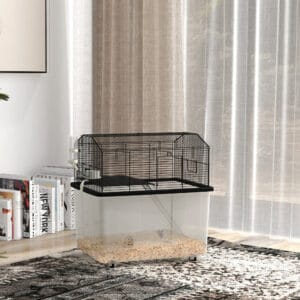 PawHut Hamster Cage 2-Tier w/ Deep Bottom