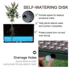 Outsunny Elevated Planter Box Set of 2 Outsunny Elevated Planter Box Set of 2