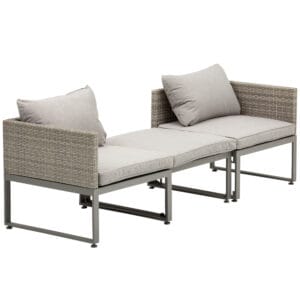 Outsunny 3-in-1 Coffee Table Lounger Outsunny 3-in-1 Coffee Table Lounger