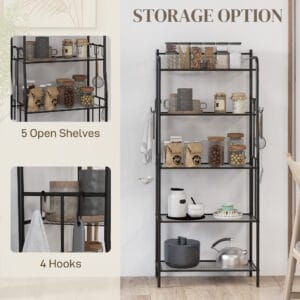 Homcom 5-Tier Kitchen Storage Unit