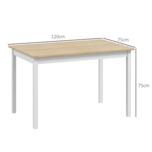 Homcom Dining Table w/ Wood Frame