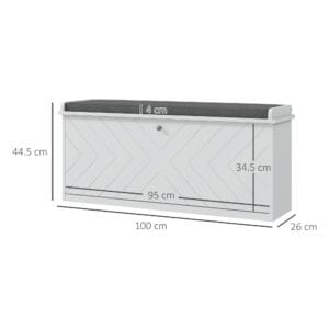 Homcom Shoe Bench w/ Flip Drawer