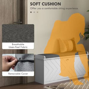 Homcom Shoe Bench w/ Flip Drawer