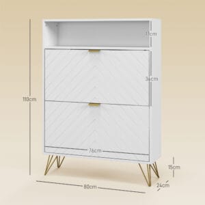 Homcom Narrow Shoe Storage Cabinet