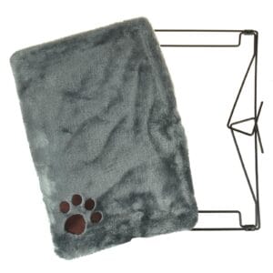 Cat Radiator Bed Grey w/ Paw Print