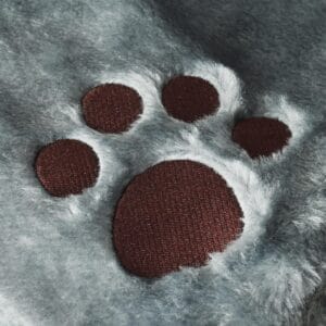 Cat Radiator Bed Grey w/ Paw Print