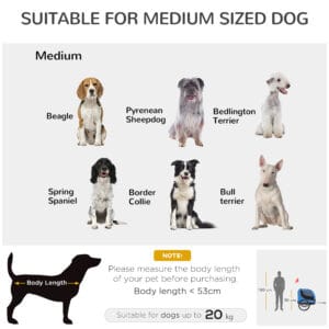 Pawhut Dog/Cat Bike Trailer Black & Blue