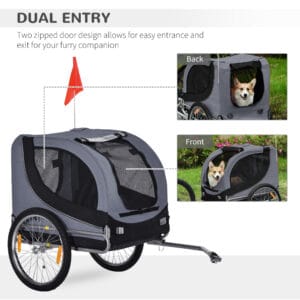 Pawhut Dog/Cat Bicycle Trailer Carrier