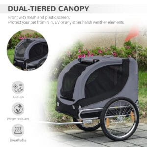 Pawhut Dog/Cat Bicycle Trailer Carrier