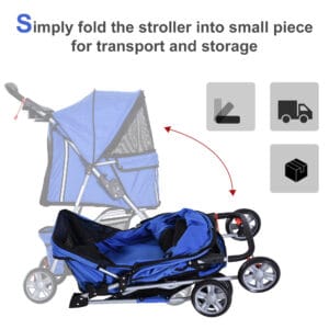 Pawhut Dog Stroller Pushchair