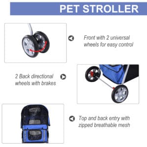 Pawhut Dog Stroller Pushchair