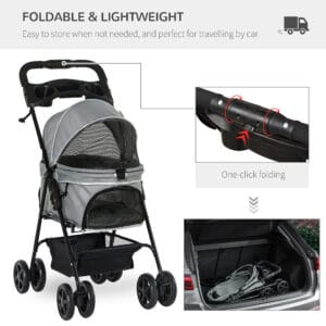 Pet Stroller Foldable Travel Carriage