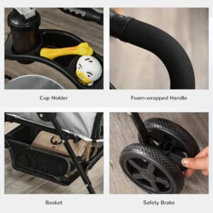 Pet Stroller Foldable Travel Carriage