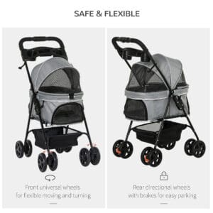 Pet Stroller Foldable Travel Carriage