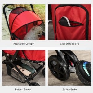 Dog Stroller Travel Carriage,