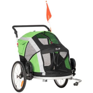 Pawhut Bicycle Trailer 2-in-1 Pet Stroller