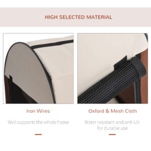Pawhut Dog Travel Carrier Foldable Brown