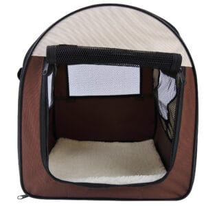 Pawhut Dog Travel Carrier Foldable Brown