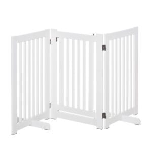 PawHut MDF Dog Gate Step over Panel Fence PawHut MDF Dog Gate Step over Panel Fence