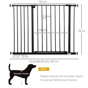 Pawhut Pressure Fit Dog Gate for stairs