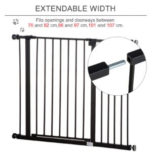 Pawhut Pressure Fit Dog Gate for stairs