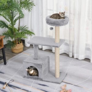 Pawhut Cat Tree w/ Sisal Scratching Posts