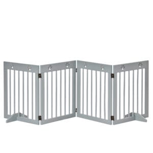 Pawhut Freestanding Pet Gate 4 Panels