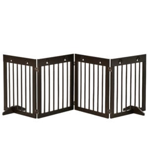 Pawhut Freestanding Pet Gate 4 Panels