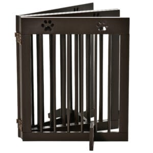 Pawhut Freestanding Pet Gate 4 Panels