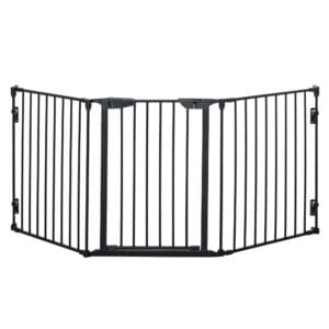 Pawhut 3-Panel Dog Playpen Pet Gate Black