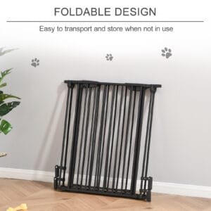 Pawhut 3-Panel Dog Playpen Pet Gate Black
